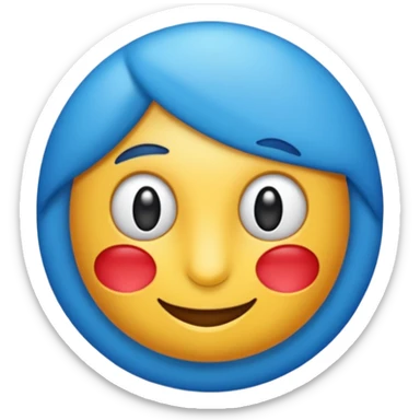un emoji azul tipico de los numeros que diga que diga 6°2, basate en el emoji del numero 6  sticker