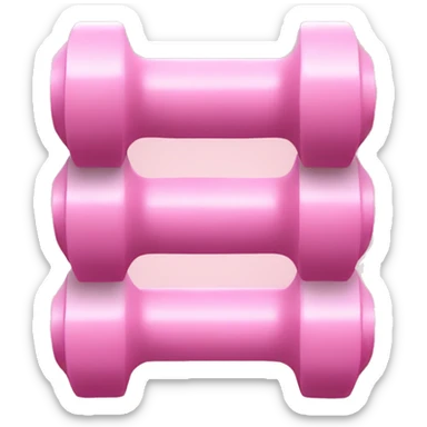soft pink dumbbells sticker