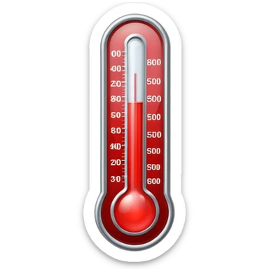 thermometer in red sticker