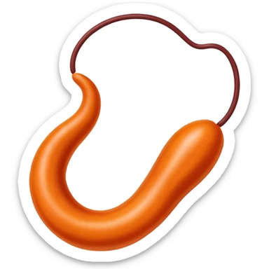 kidney bean as an orange cat sticker