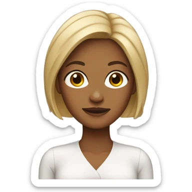 woman with slightly tan skin sticker
