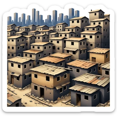 poor slums sticker