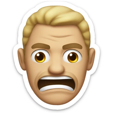 angry fan smile sticker