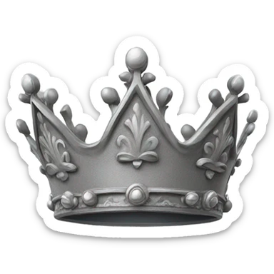 Grey crown sticker