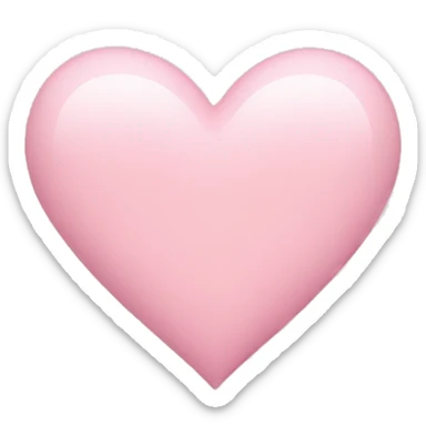 light pink heart  sticker