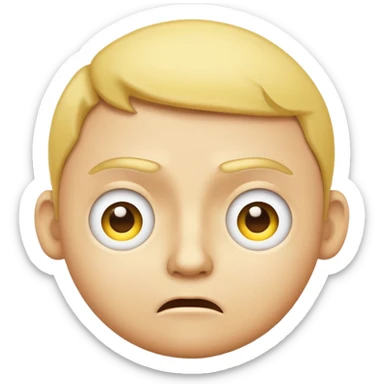 yellow face question mark emoji with raised eyebrow and puzzled expression sticker