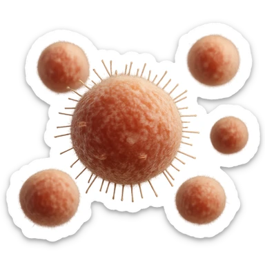 CELLULE DI ORMONI UMANI, IPERREALISTICI 4K, FLUTTUANO IN ARIA sticker