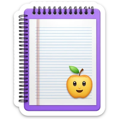 An aesthetic schoo notebook sticker