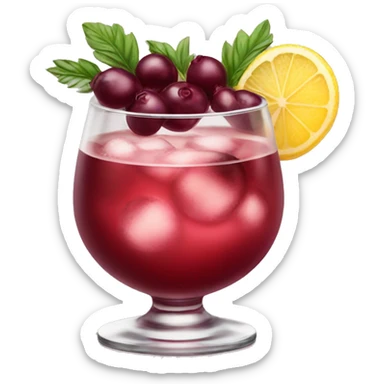 Burgundy cocktail cosmopolitan  sticker