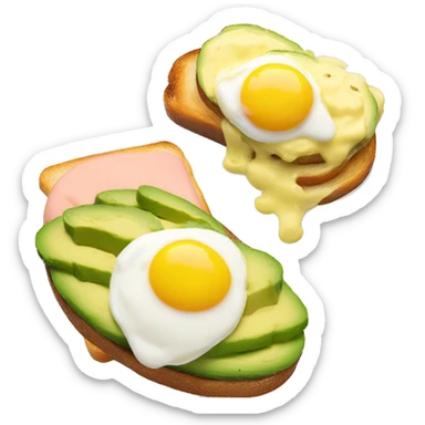 avocado toast with eggs benedict sticker
