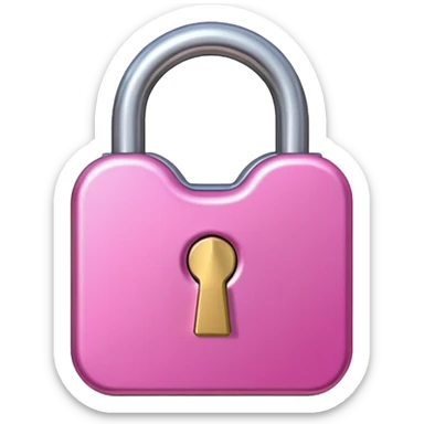 make a padlock. with girly pink tones. sticker