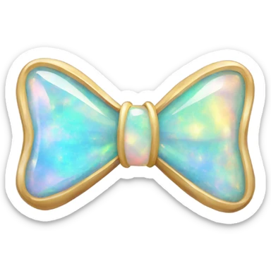opal gemstone bow sticker