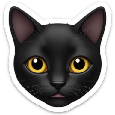 fold-eared black kat sticker