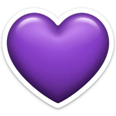 Half Black heart and half Purple Heart sticker