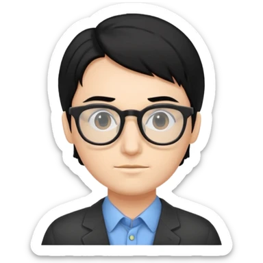 👨🏻‍💻 i need an image like this for a data analays with black hair sticker