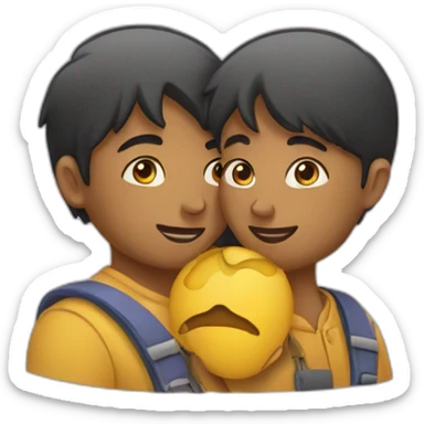 Deux personnes qui s'embrassent sticker