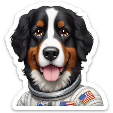 Astronaut Bernese mountain dog sticker