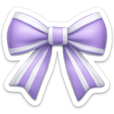 Lilac bow with white details sticker