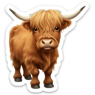Mini highland cow sticker
