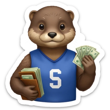 Otter sports gambling sticker