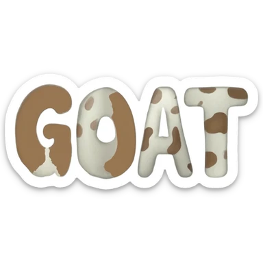 GOAT fonts sticker