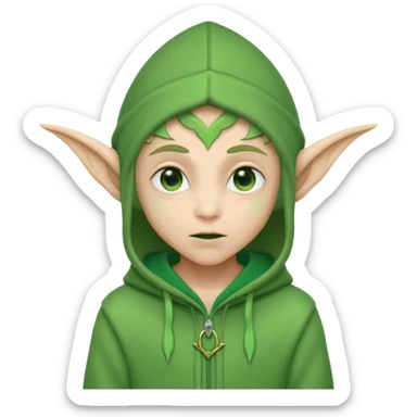Aliens Green, hoodie, elf ears sticker