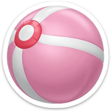 Pastel pink beach ball  sticker
