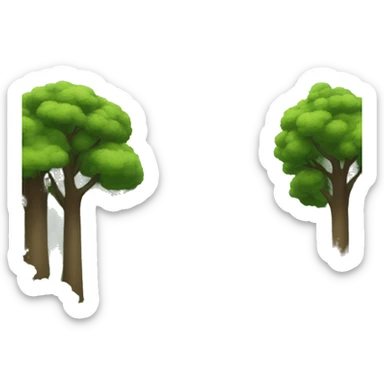 Forest and meadow sticker
