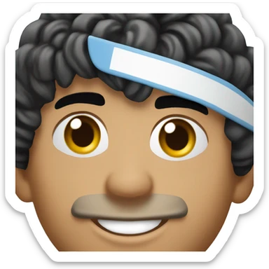 maradona argentina young smile sticker