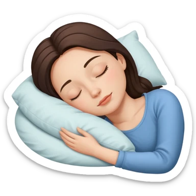 Emotionally deep, intuitive, sometimes escapist — but the best person to cry, create, and dream with. woman sleeping and dreaming  sticker