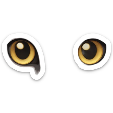 Tuxedo cat pink nose golden eyes chin spot sticker