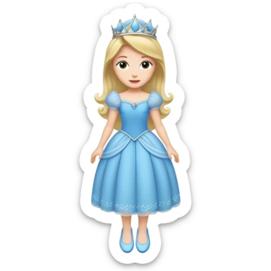 A princess with shoes on sticker