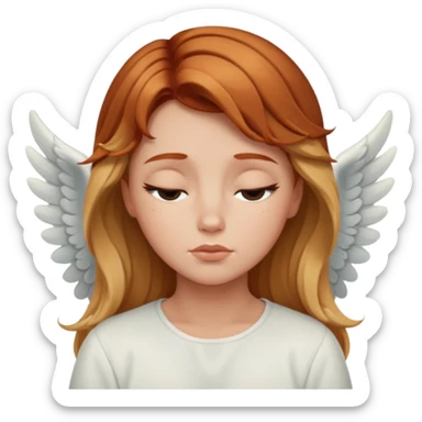 Sleepy angel with auburn hair the blonde balayage sticker