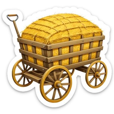 hay cart sticker