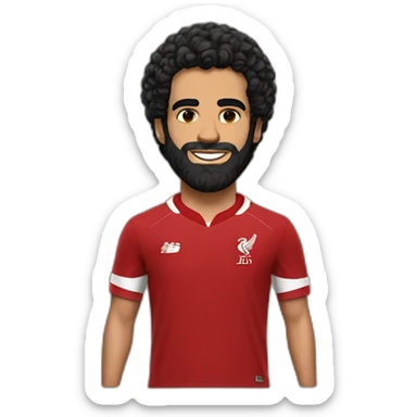 Muhammed salah in Liverpool shirt sticker