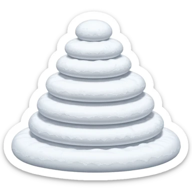  snow accumulated, no balls sticker