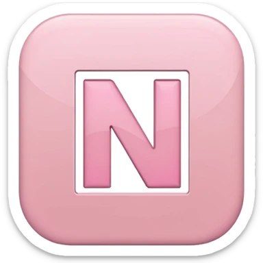 Netflix aesthetic "N" logo in pastel pink sticker