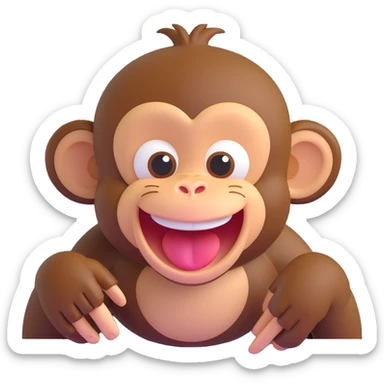 Monkey laugh  sticker