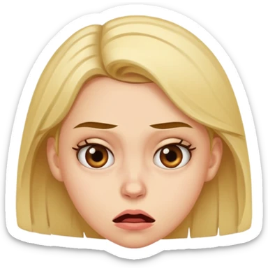 girl making a disgust face  sticker