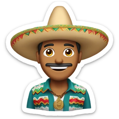 A Mexican in a Sombrero saying "ayyyyy cool beanssss" sticker