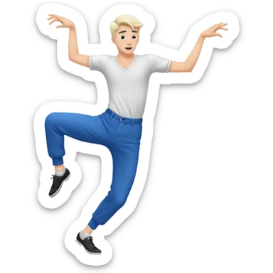 man weirdly dancing in an abnormal way sticker