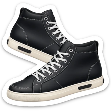 an ios genmoji for pair of black mid top sneakers sticker
