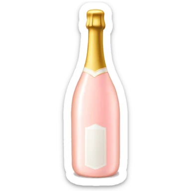 Light pink champagne bottle sticker