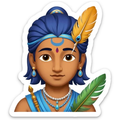 Krishna Feather sticker