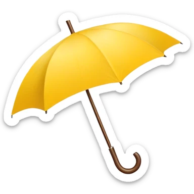 yellow umbrella sticker