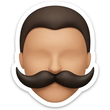 mexican male mustache sticker
