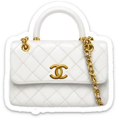 white Chanel bag sticker