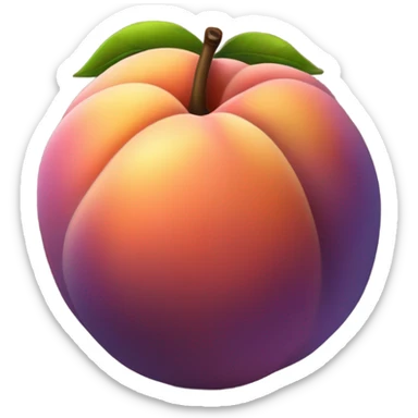 Peach with purple lipstick  sticker