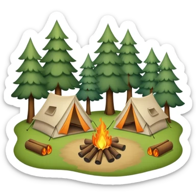 add camping site sticker