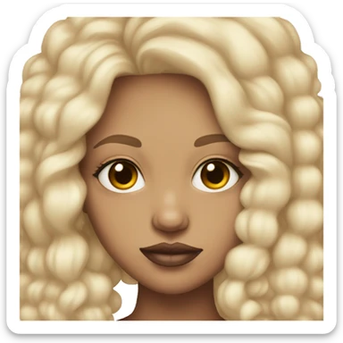 pretty light skin girl with big lips  sticker